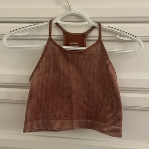 Rust/brown cropped tank top